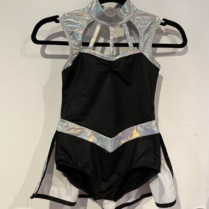 Girls medium black/silver dance costume